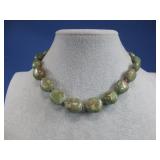 Green Turquiose Nugget SW Choker W/S.S Clasp