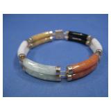 14k Gold Hallmarked Multicolor Gemstone Bracelet