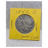 1942-S Walking Liberty Half Dollar 90% Silver