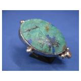 S.S. Vtg N/A Hallmarked Chrysocolla & Azurite See