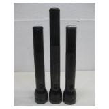 Three Mag-Lite Flashlights