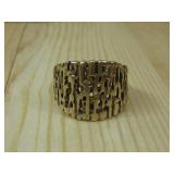 14KT Gold Brutalist Ring Hallmarked