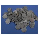 One Hundred WWII Zinc Steel Pennies