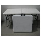 Three Folding Plastic Tables 61' x 28'