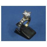 18kt GE Stamped Cz Gold Tone Ring