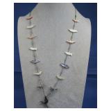 N/A Silvertone Bird Fetish Necklace