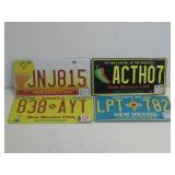 Four New Mexico License Plates
