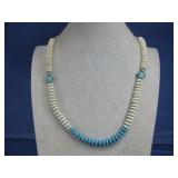SW Heishi Disc Bead W/Turtle Accent Necklace