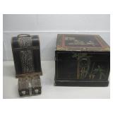 Three Wooden Chests Largest 17.5' x 17.5' x 13'