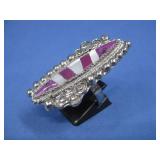 S.S. SW Hallmarked Multistone Ring 18.9g