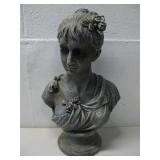 Resin Bust W/Flower In Hair 16'