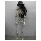 Fake Skeleton Prop W/ Hat & Wig