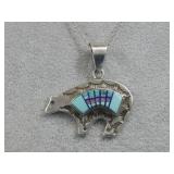 S.S. Navajo Chris Tom Hallmarked Multistone See