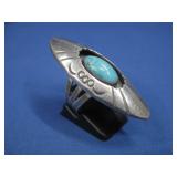S.S. Vtg N/A Tested Turq Ring 11.3g