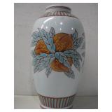 Vtg Handpainted Japanese Vase 8'