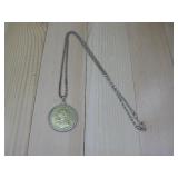 Sacagawea Repro Dollar Pendant Necklace