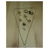 Misc. Jewelry W/ 925, 10K,GP & GF Observed