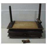 1800s Antique Wood Bookbinder's Press