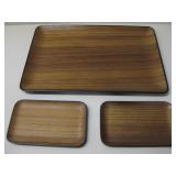 Three MCM Shimira's Sushi Trays Largest 14' x 9.5'