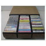 Vtg Case W/Assorted Vtg Music Cassette Tapes See