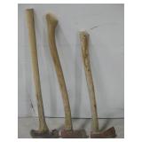 Three Vtg Axes Double & Single Style