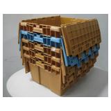 Five Plastic Flip Top Totes