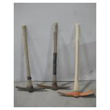 Three Vtg Mining Pickaxes Or Matlocks