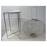 Vtg Style Folding Table Wire Hanging Candle Holder