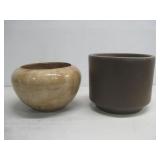 Two Ceramic Pots Tallest 7'