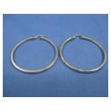 Silvertone Hoop Earrings