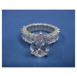 Pear Shape CZ Eternity Ring