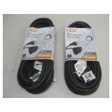 Two NIP HDX 25' Multi Outlet Extension Cord