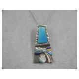 S.S. Vtg N/A Hallmarked Multistone Necklace 28.1g