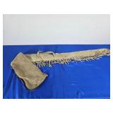 Fringed Leather Black Powder Rifle Scabbard 60'