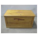 Wooden Chest W/Harley Davidson Decal See