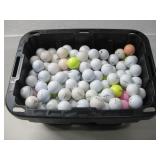Storage Tote Of Golf Balls W/Lid