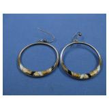 Sterling Silver Multi-Stone Inlay Earrings