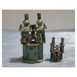 Two Handmade Metal Art Mission Churches See