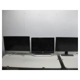 2 HP All In One,1 Computer Monitors HP, BenQ See
