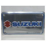 Vtg Suzuki Motorcycle License Plate