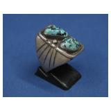 S.S. Vtg N/A Tested Turq Ring 15.7g