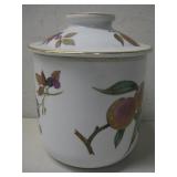 Royal Worcester Evesham Cannister W/Lid 7.5' Tall