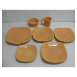 Fiestaware 7 Piece Set Of Butterscotch Dinnerware