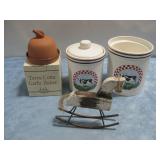 Farmhouse Style Kitchen Canisters,Garlic Baker See