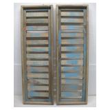 Two Vtg Pine Shutters 11.5' x 36'