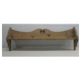 Vtg Pine Heart Shelf Knotty Yellow 36' x 13' x 5'
