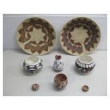 Signed N/A Pottery Acoma & Jemez, Two Baskets See