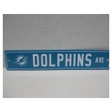 NFL Miami Dolphins Plastic Street Sign