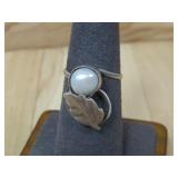 Sterling Silver Pearl Ring Tested