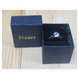 Stauer Sterling Silver Cz Ring Hallmarked W/ Box